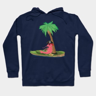 Stranded Shrimp - Digital Illustration Hoodie